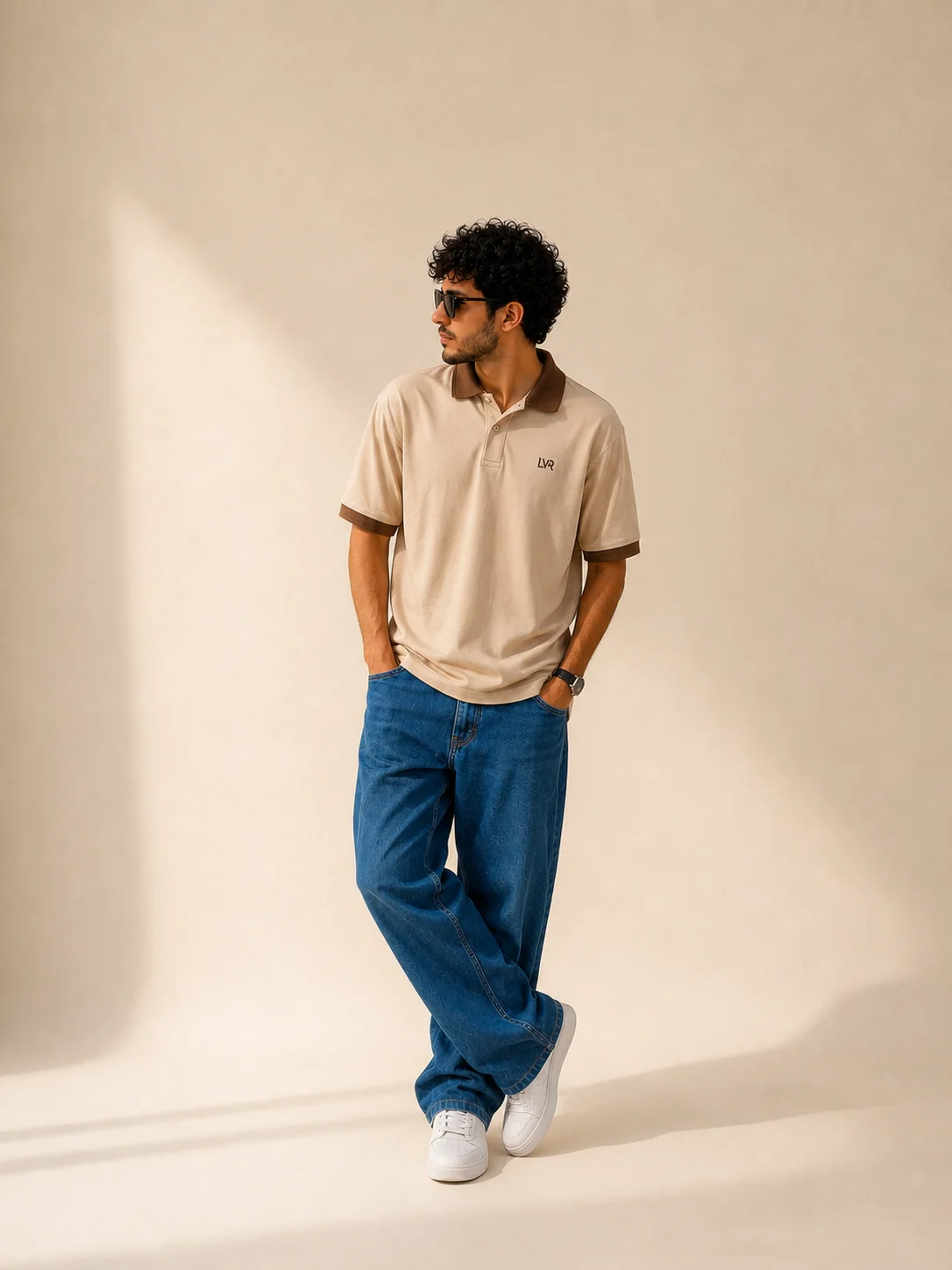 Contrast collar polo, photo 2 of 6