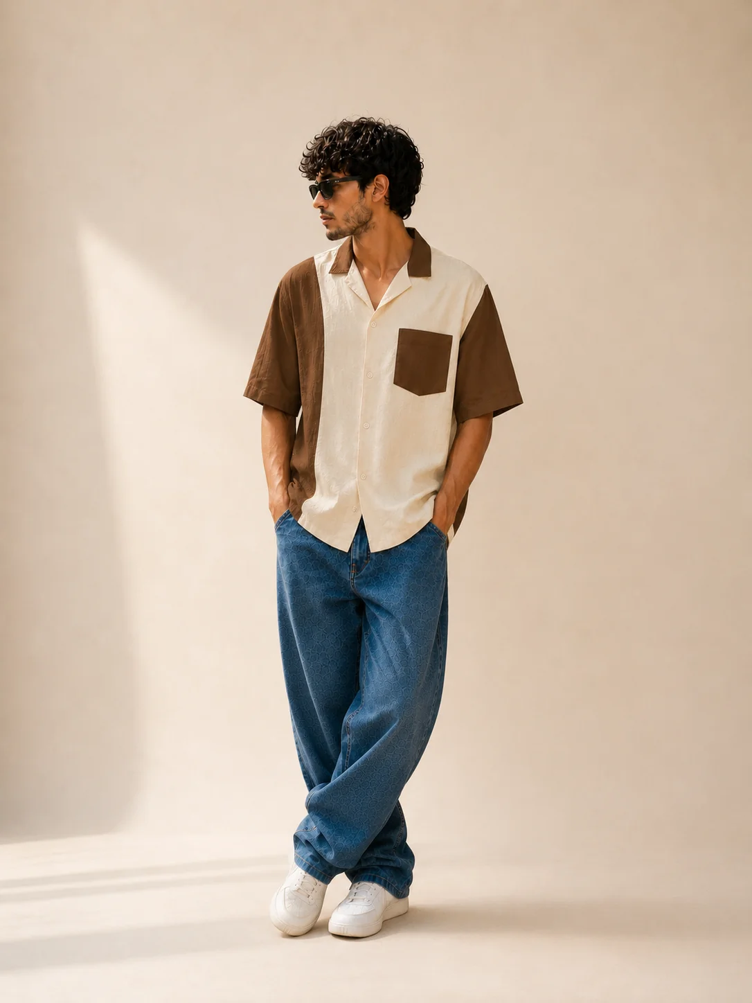 Cuban collar colour-block, photo 2 of 6