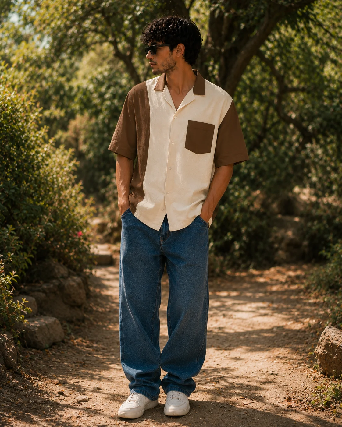 Cuban collar colour-block, photo 4 of 6