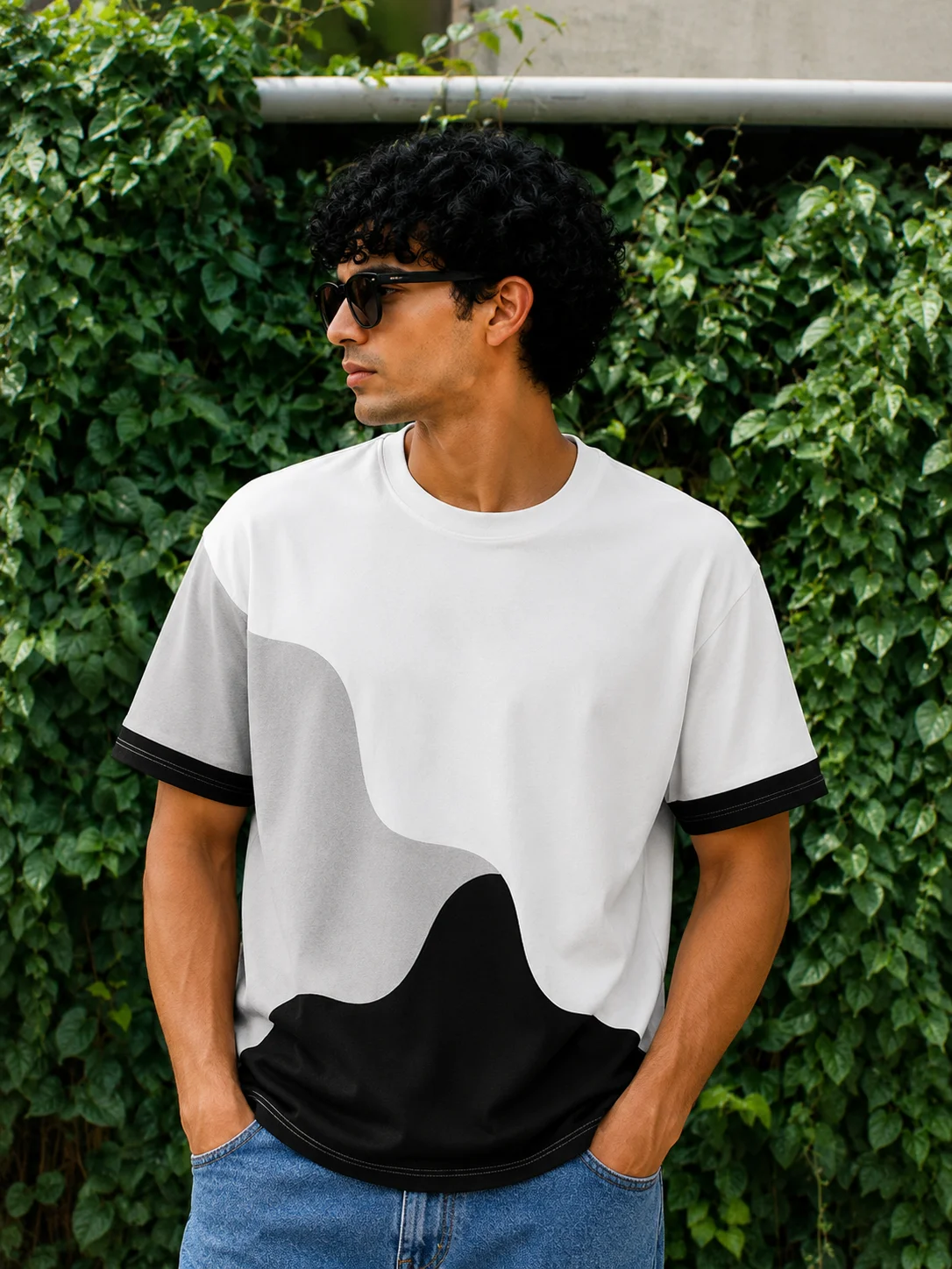 Wavy colour block tee, photo 3 of 3