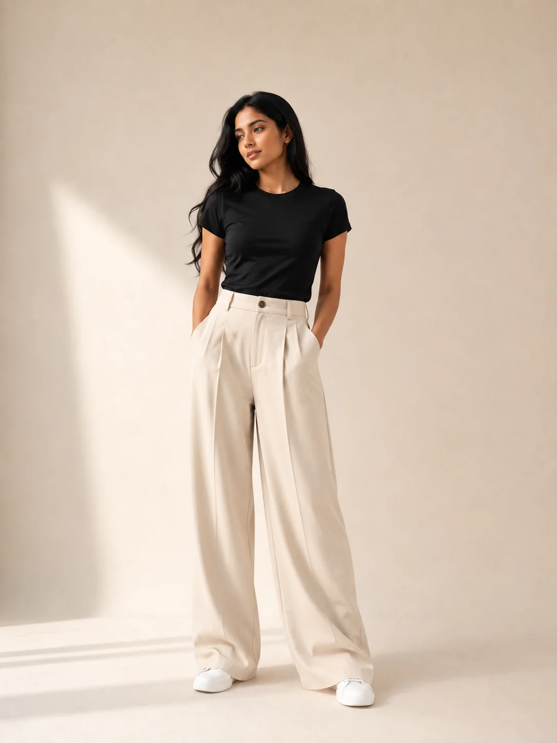 Pleated wide-leg, photo 2 of 5