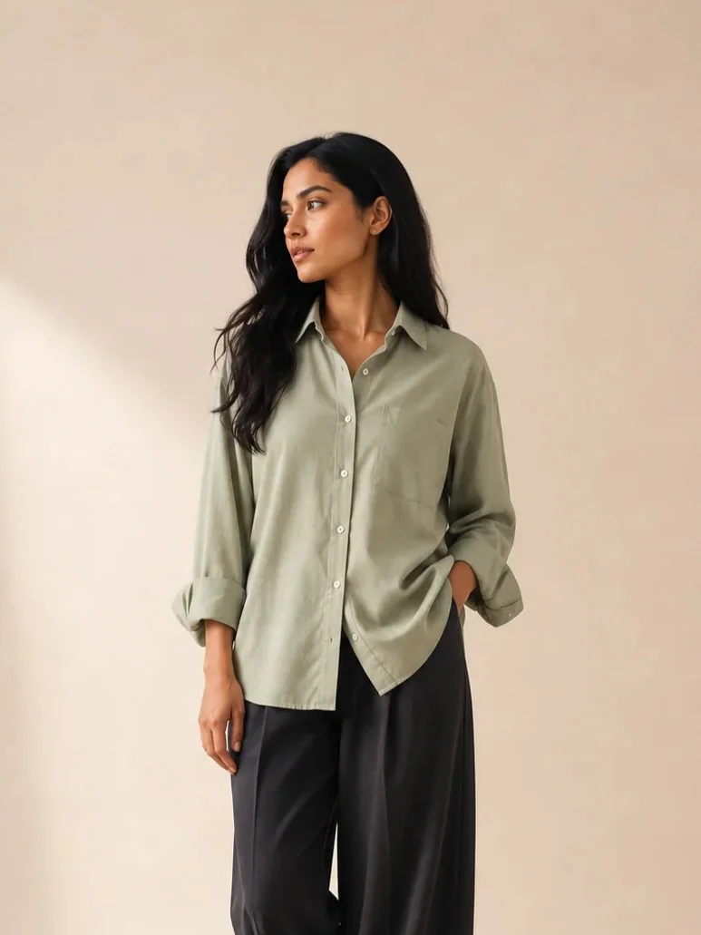 Plain oversized shirt