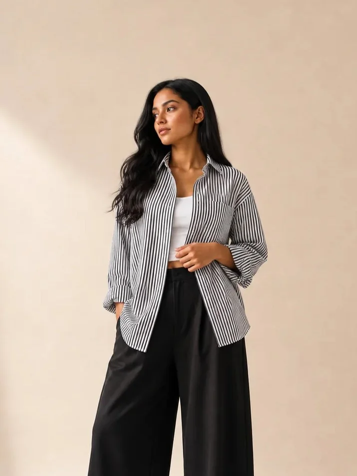 Striped oversized shirt