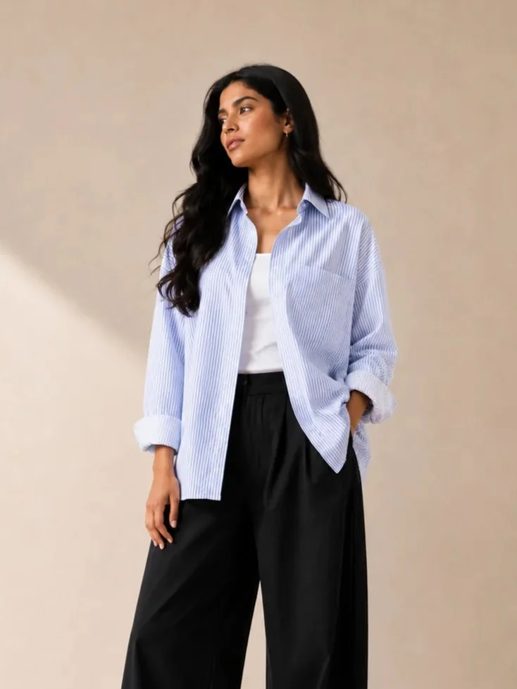 Striped oversized shirt