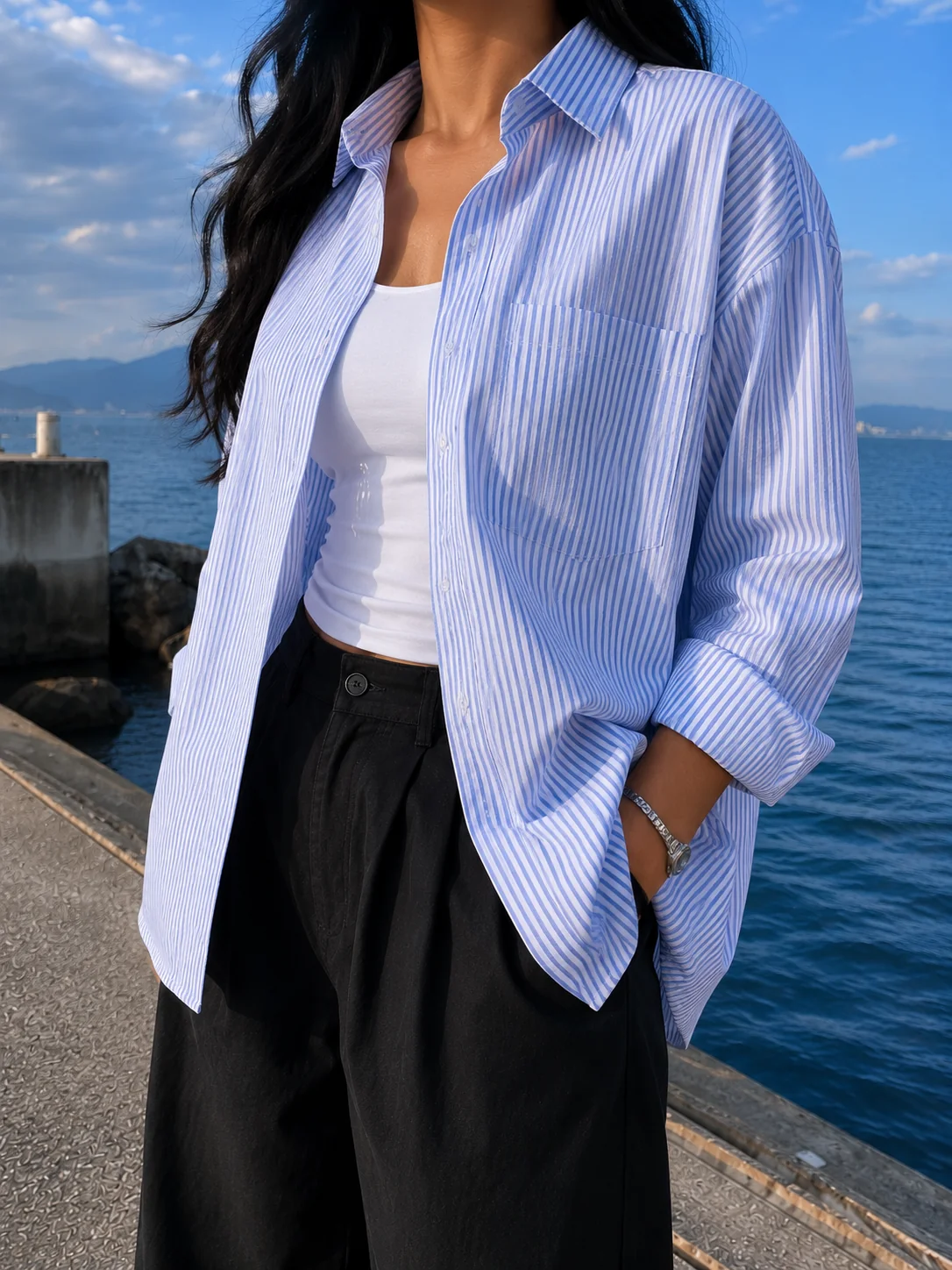 Striped oversized shirt, photo 5 of 5