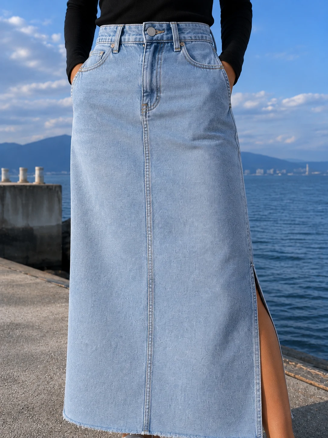 Denim midi skirt, photo 5 of 5