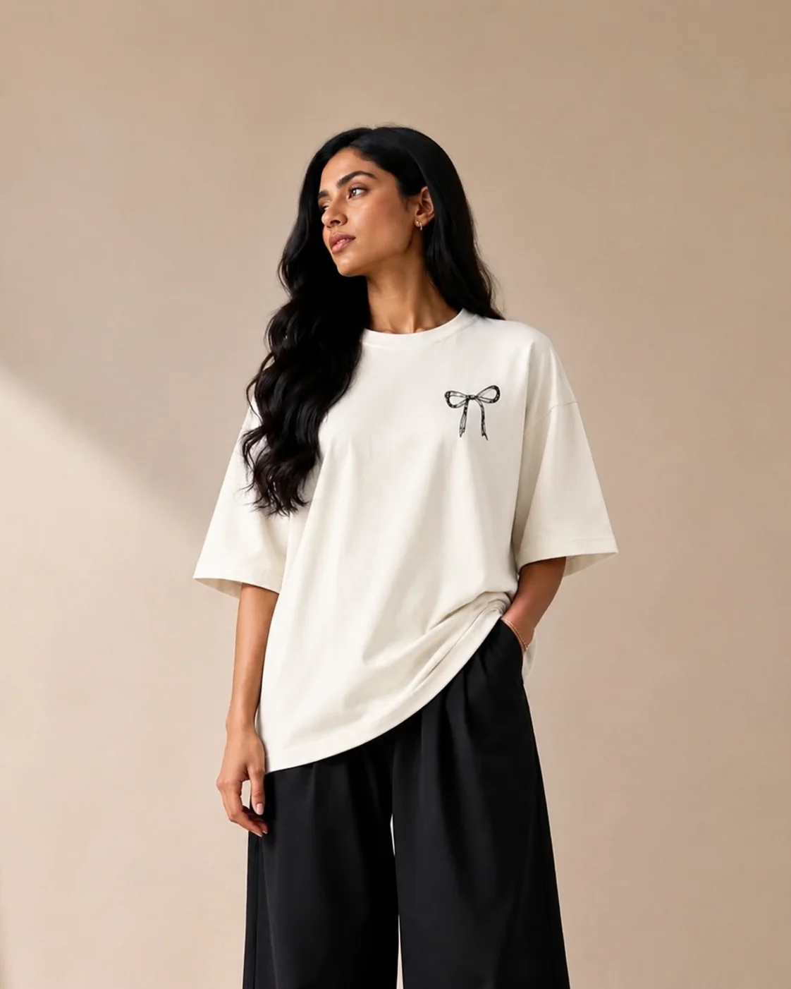 Bow doodle tee